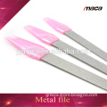 BF1038 Wholesale metal colorful thicker nail file with pink plastic handle